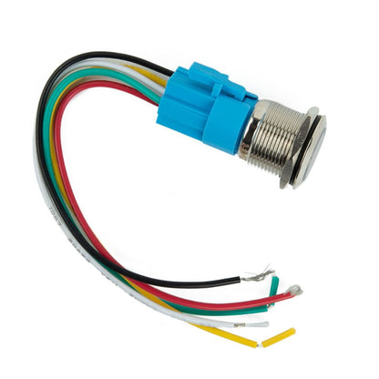 19Mm Latching Push Button Switch 12V Dc On Off Stainless Steel Led Self-Locking Green V1189-LWWAL-20260327-04003