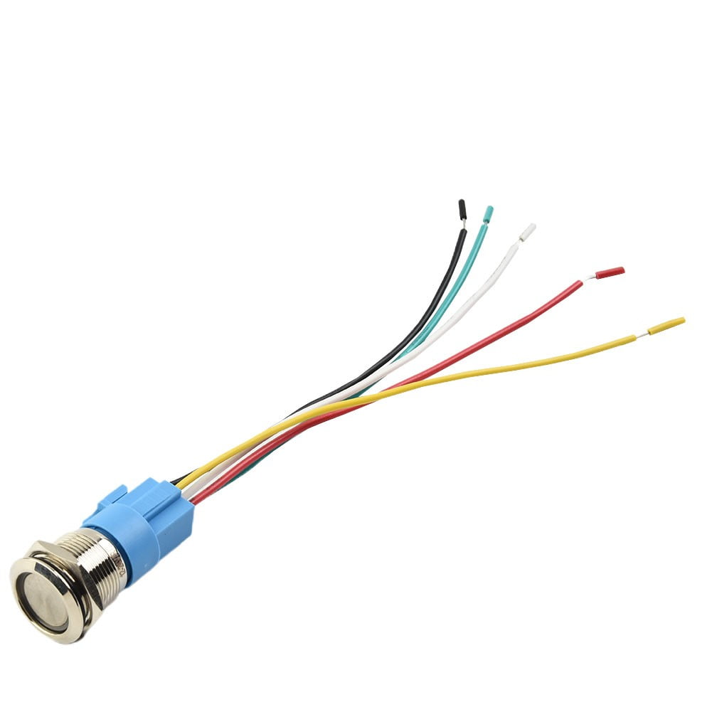 19Mm Latching Push Button Switch 12V Dc On Off Stainless Steel Led Self-Locking Green Red V1189-LWWAL-20260327-04004