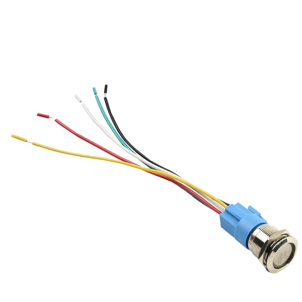 19Mm Latching Push Button Switch 12V Dc On Off Stainless Steel Led Self-Locking Green Red V1189-LWWAL-20260327-04004