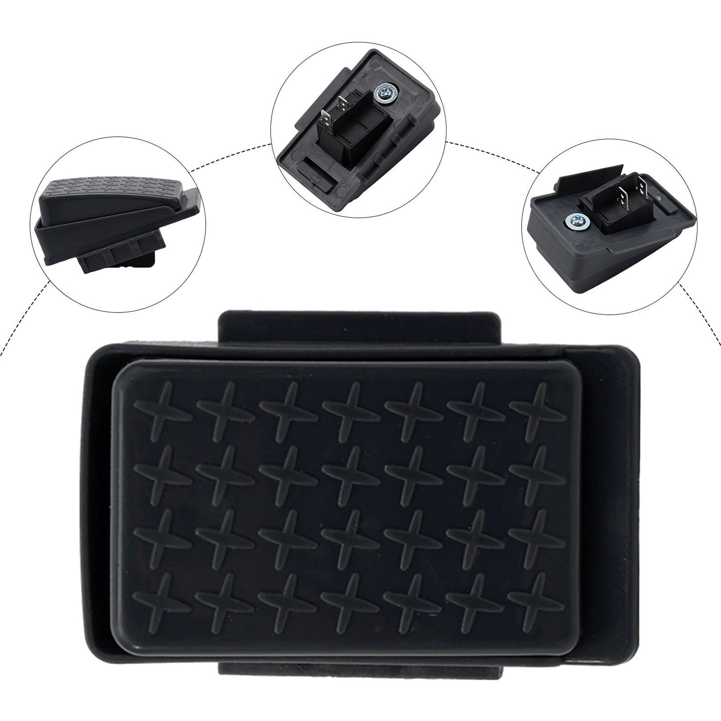 6V/12V Kids Ride On Car Wheels Power Accelerator Foot Pedal Switch Reset-Control Black V1189-LWWAL-20260327-04007