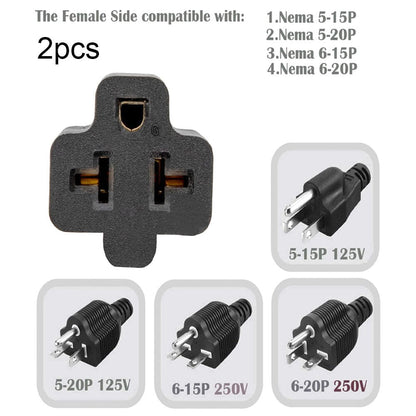 Household Electrical Adapter Nema 5-20R To Nema 5-15P Conversion Plug 2Pcs V1189-LWWAL-20260327-04011