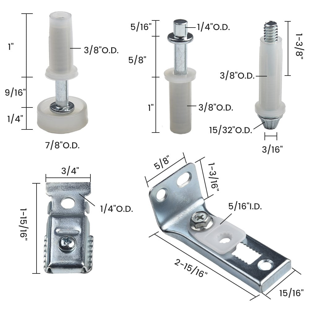 6Pack Bi-Fold Door Hardware Repair Kit For 1" To 1-3/8" Thick Doors V1189-LWWAL-20260327-04023