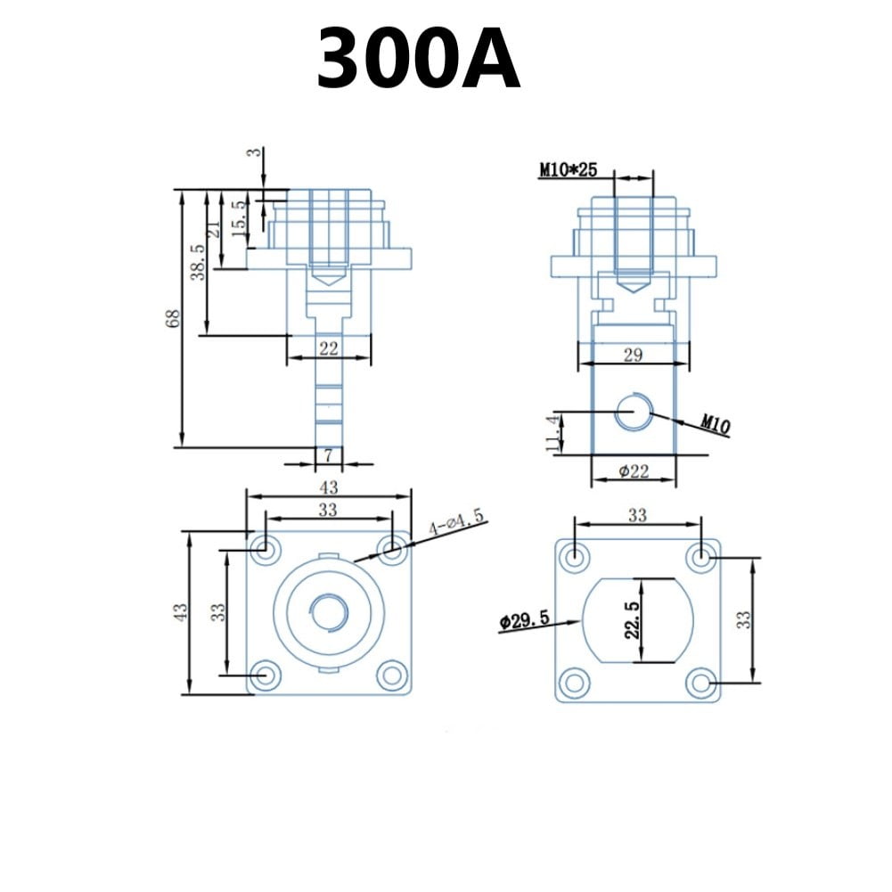 2X300/400A Brass Lithium Battery Terminal Connector Energy Storage Terminal 300A V1189-LWWAL-20260327-04027