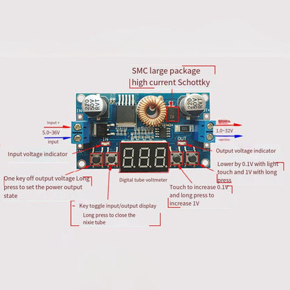 5A 75W Cnc Dc-Dc Adjustable Step-Down Module Cnc Power Supply with Voltmeter V1189-LWWAL-20260327-04035