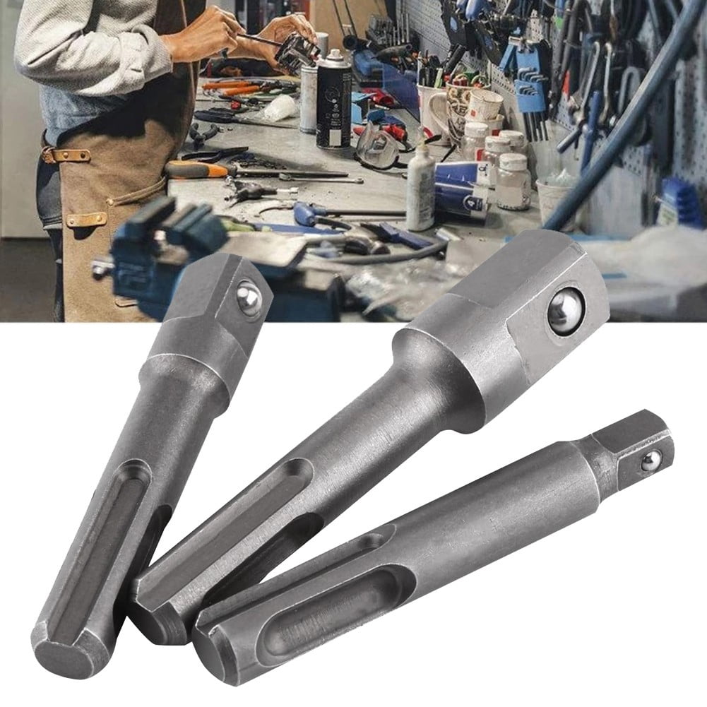 3Pcs for Sds Plus Shank Socket Driver Adapter Power Drill Bit Chuck Extensionadapter V1189-LWWAL-20260327-04048