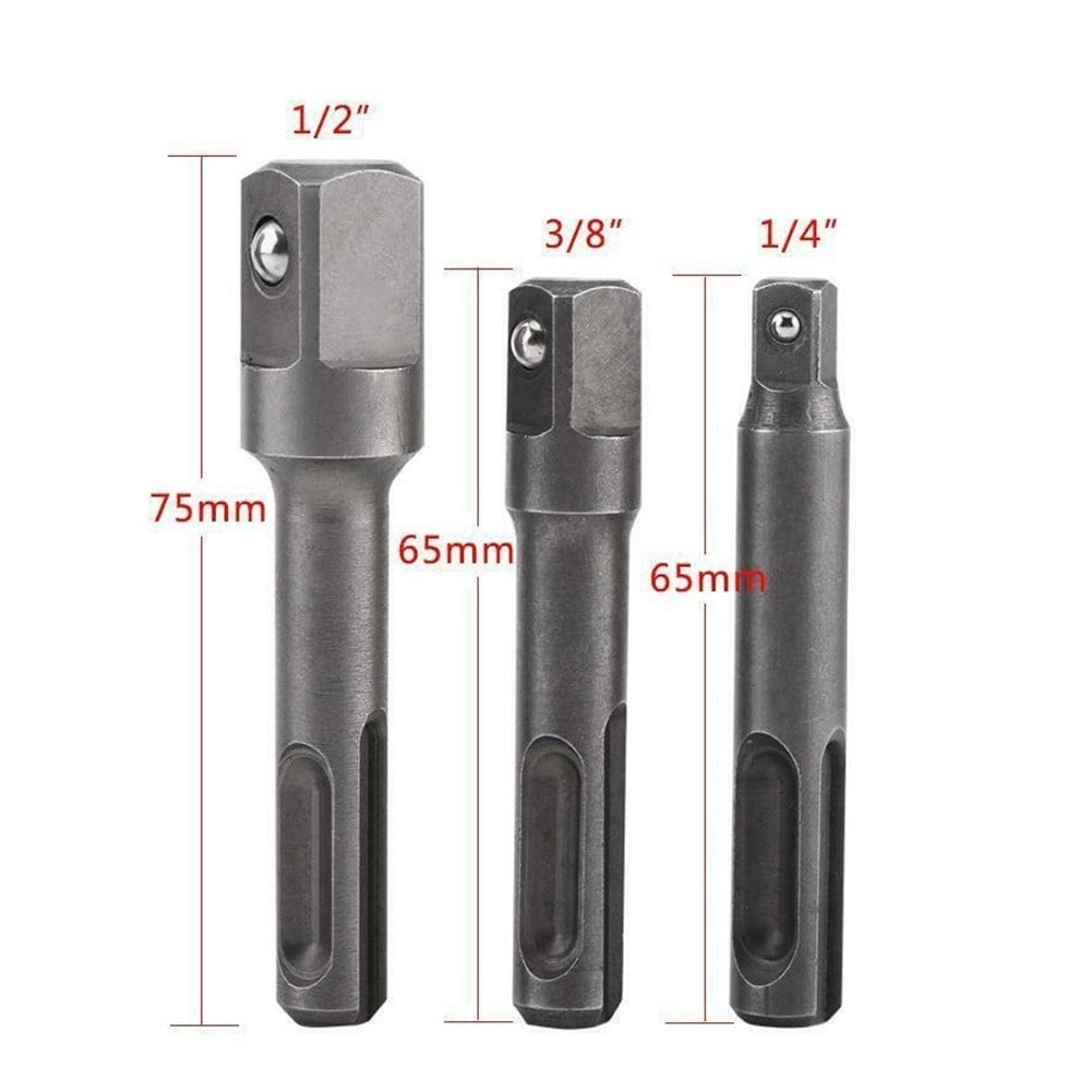 3Pcs for Sds Plus Shank Socket Driver Adapter Power Drill Bit Chuck Extensionadapter V1189-LWWAL-20260327-04048