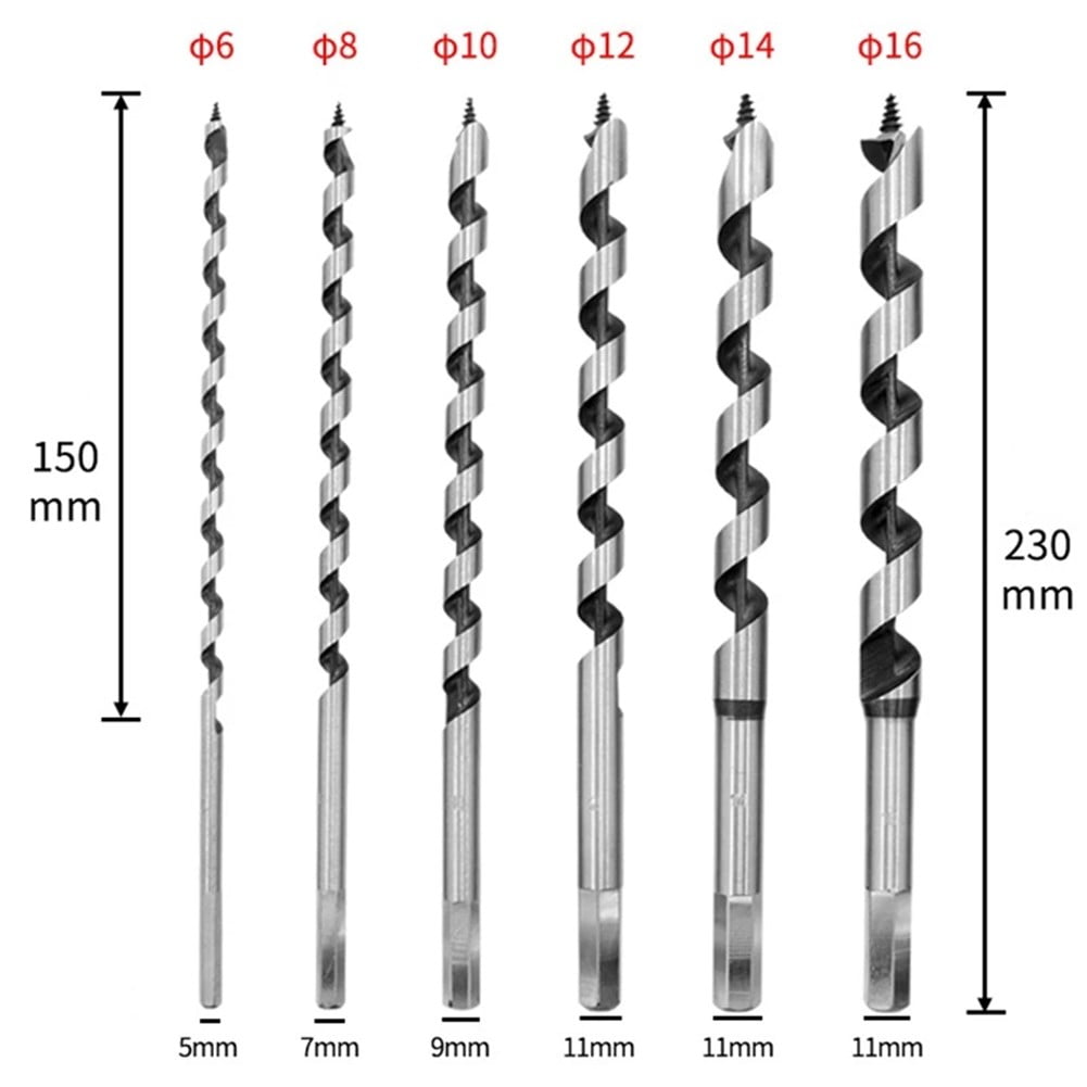 1Pc 230Mm Long Woodworking Center Auger Drill Bit for Wood Drilling Tools 6-25Mm 10Mm V1189-LWWAL-20260327-04049