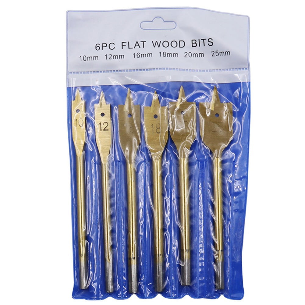 6Pcs Spade Flat Wood Drill Bit Woodworking Hex Shank Metric 10-25Mm V1189-LWWAL-20260327-04059