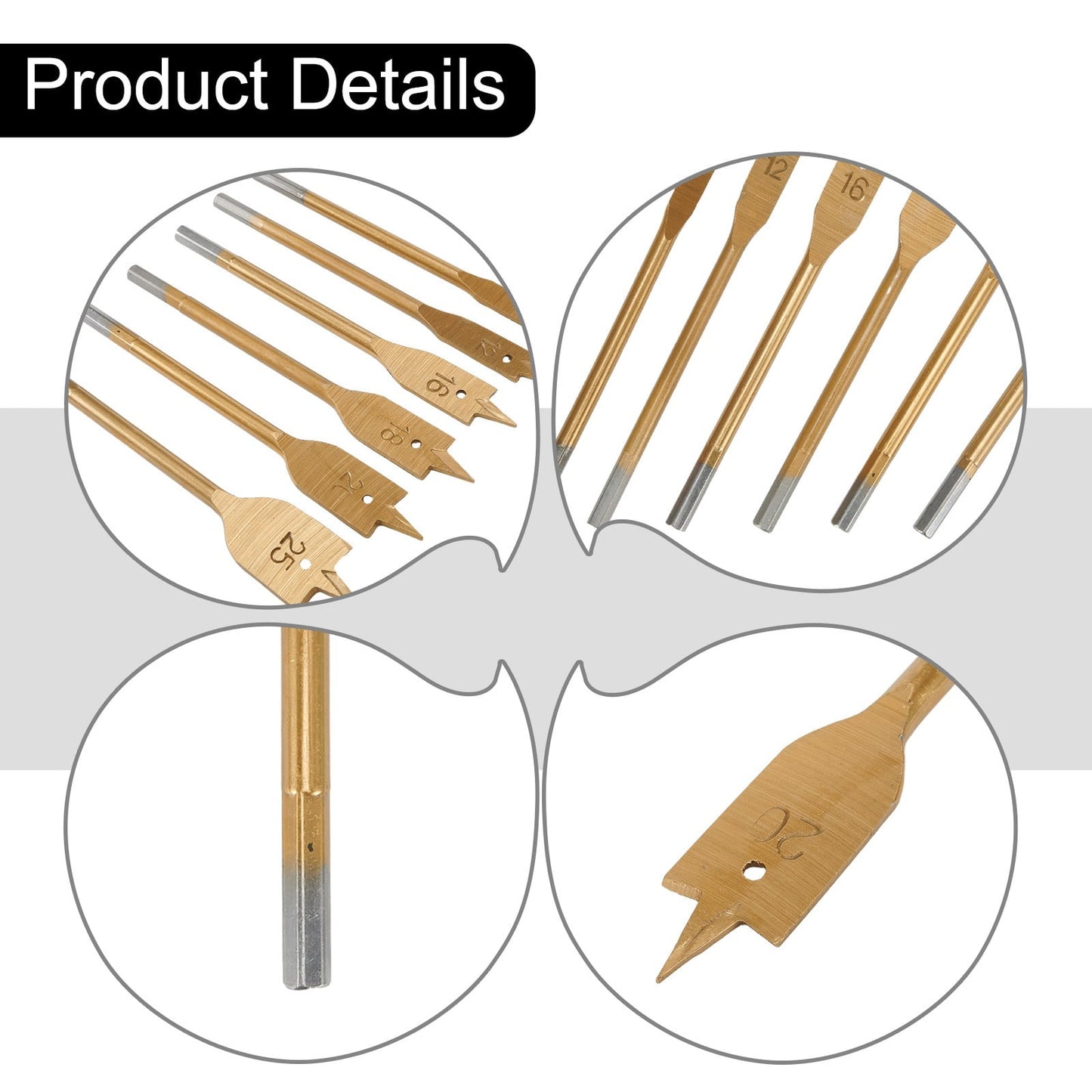 6Pcs Spade Flat Wood Drill Bit Woodworking Hex Shank Metric 10-25Mm V1189-LWWAL-20260327-04059