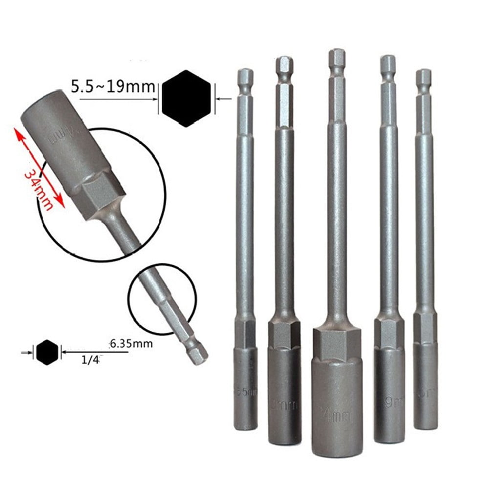 1Pc 150Mm Hexagon Nut Driver Drill Bit Adapter Socket Wrench Extension Sleeve 9Mm Smile Home 16Mm V1189-LWWAL-20260327-04063