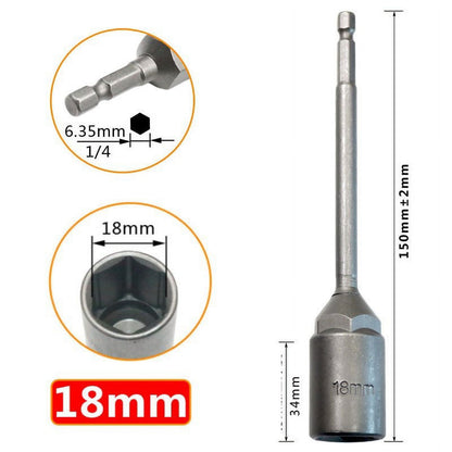 1Pc 150Mm Hexagon Nut Driver Drill Bit Adapter Socket Wrench Extension Sleeve 9Mm Smile Home 18Mm V1189-LWWAL-20260327-04065