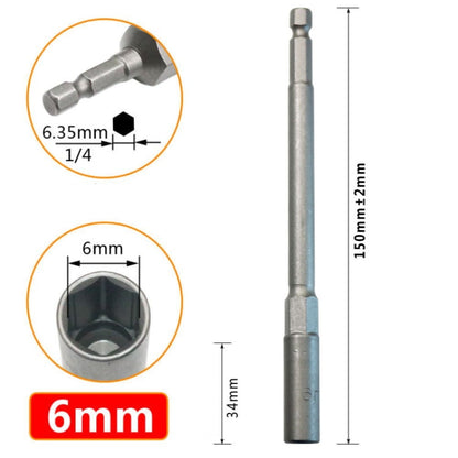 1Pc 150Mm Hexagon Nut Driver Drill Bit Adapter Socket Wrench Extension Sleeve 9Mm Smile Home 6Mm V1189-LWWAL-20260327-04067