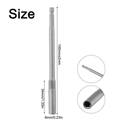 1Pc 150Mm Hexagon Nut Driver Drill Bit Adapter Socket Wrench Extension Sleeve 9Mm Smile Home 6Mm V1189-LWWAL-20260327-04067