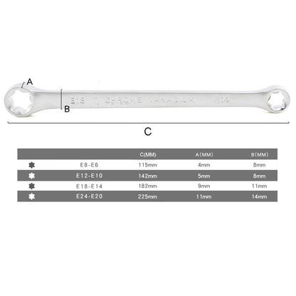 4Pcs Star Double Torx Wrench Spanner E6- E24 E-Type Double-Ended Hexagon V1189-LWWAL-20260327-04070