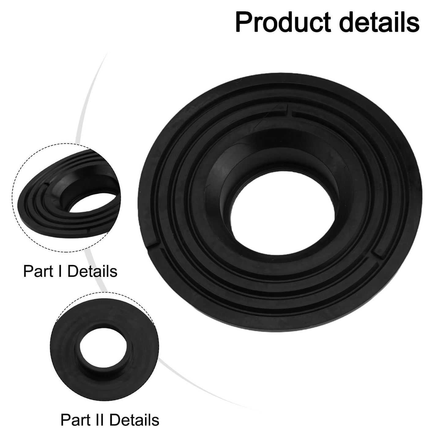 Floor Drain Reducer Silicone Adaptor 2' to 4' Hole V1189-LWWAL-20260327-04075