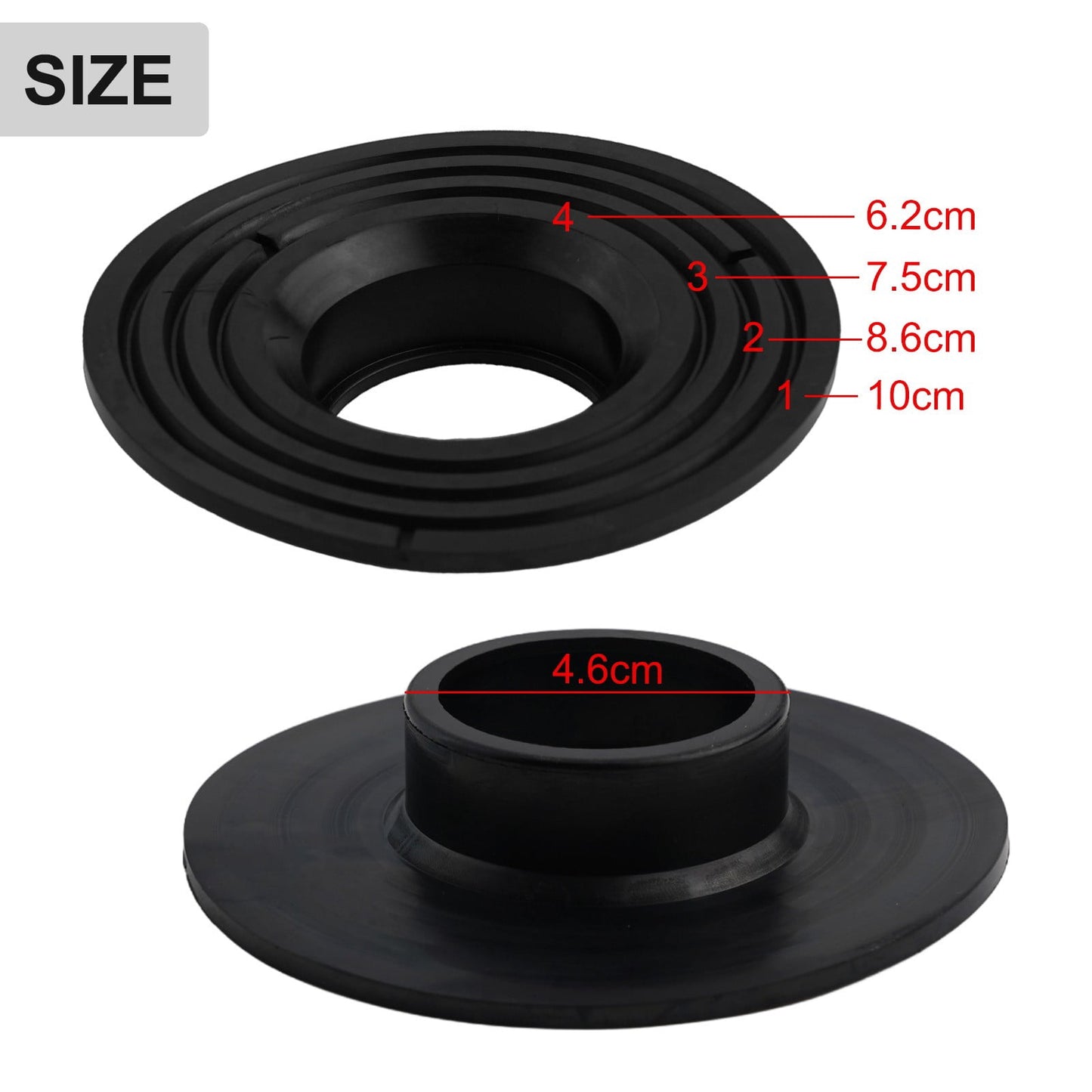 Floor Drain Reducer Silicone Adaptor 2' to 4' Hole V1189-LWWAL-20260327-04075