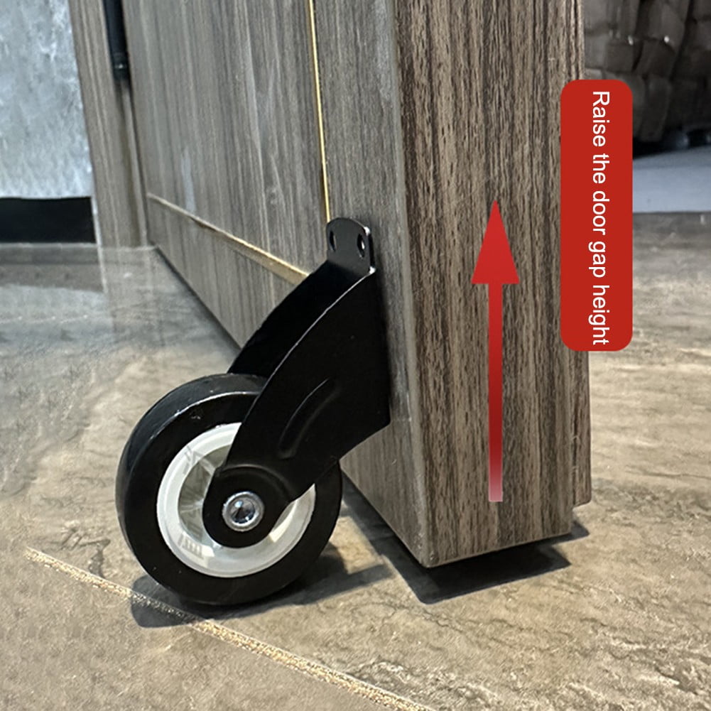 Adjustable Anti Droop Door Support Wheel With Rubber Wheels And Steel Frame Gray Black V1189-LWWAL-20260327-04092
