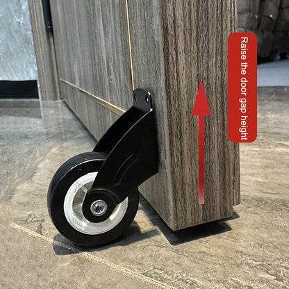 Adjustable Anti Droop Door Support Wheel With Rubber Wheels And Steel Frame Gray Black V1189-LWWAL-20260327-04092