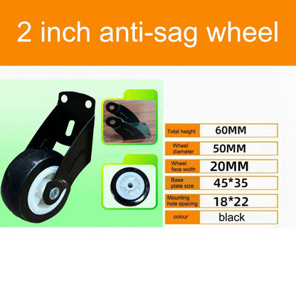 Adjustable Anti Droop Door Support Wheel With Rubber Wheels And Steel Frame Gray Black V1189-LWWAL-20260327-04092