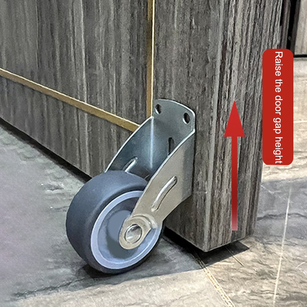 Adjustable Anti Droop Door Support Wheel With Rubber Wheels And Steel Frame Gray V1189-LWWAL-20260327-04093