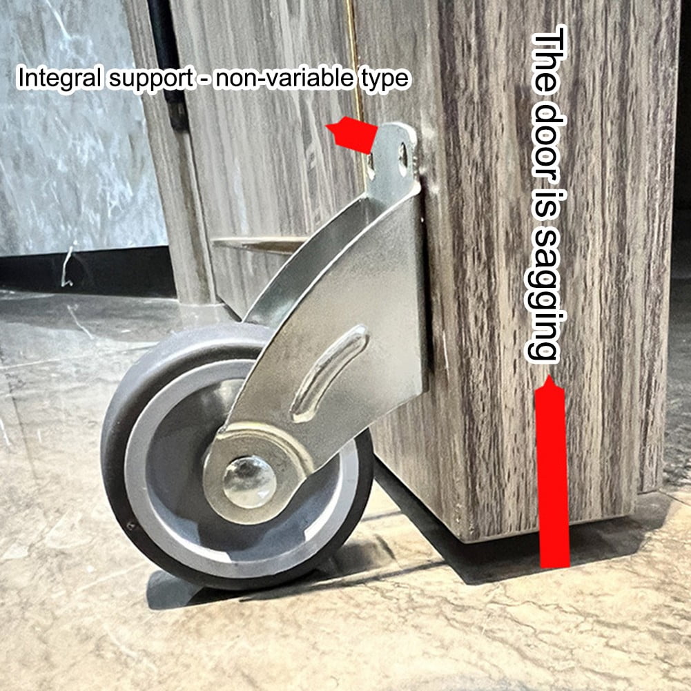 Adjustable Anti Droop Door Support Wheel With Rubber Wheels And Steel Frame Gray V1189-LWWAL-20260327-04093
