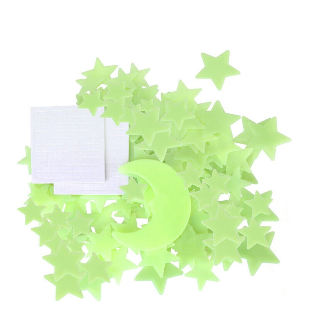 200 Pcs 3D Stars Glow In the Dark Luminous Fluorescent Wall Stickers Room Decors V1189-LWWAL-20260327-04094