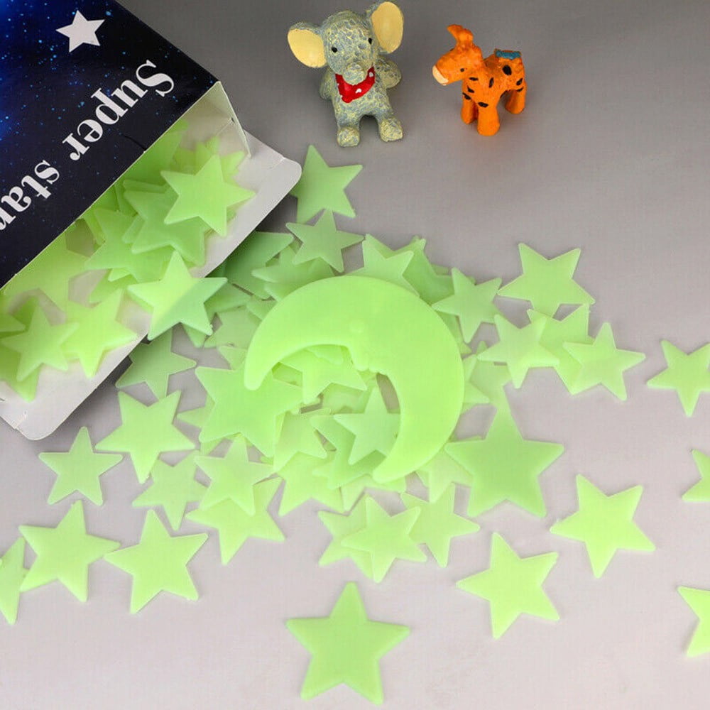 200 Pcs 3D Stars Glow In the Dark Luminous Fluorescent Wall Stickers Room Decors V1189-LWWAL-20260327-04094