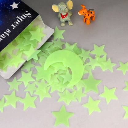 200 Pcs 3D Stars Glow In the Dark Luminous Fluorescent Wall Stickers Room Decors V1189-LWWAL-20260327-04094