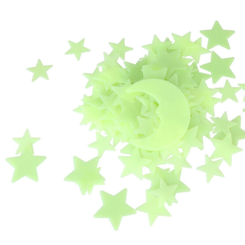 200 Pcs 3D Stars Glow In the Dark Luminous Fluorescent Wall Stickers Room Decors V1189-LWWAL-20260327-04094