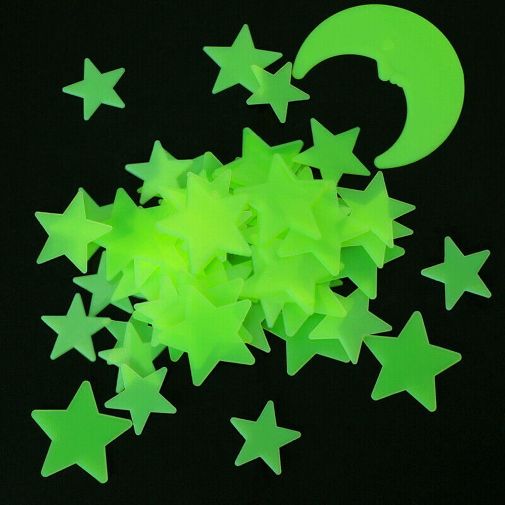 200 Pcs 3D Stars Glow In the Dark Luminous Fluorescent Wall Stickers Room Decors V1189-LWWAL-20260327-04094