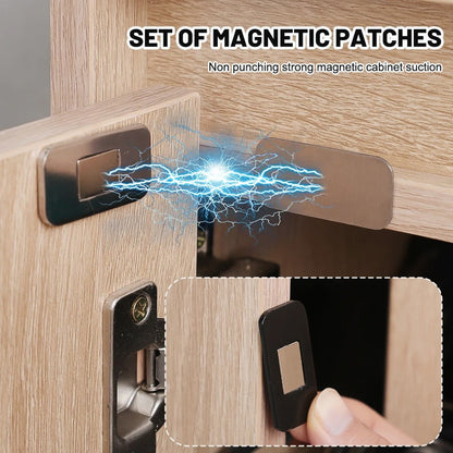 Drawer Catches Easy Installation Powerful Magnetic Closure Secure Hold Silver 5 Set V1189-LWWAL-20260327-04111