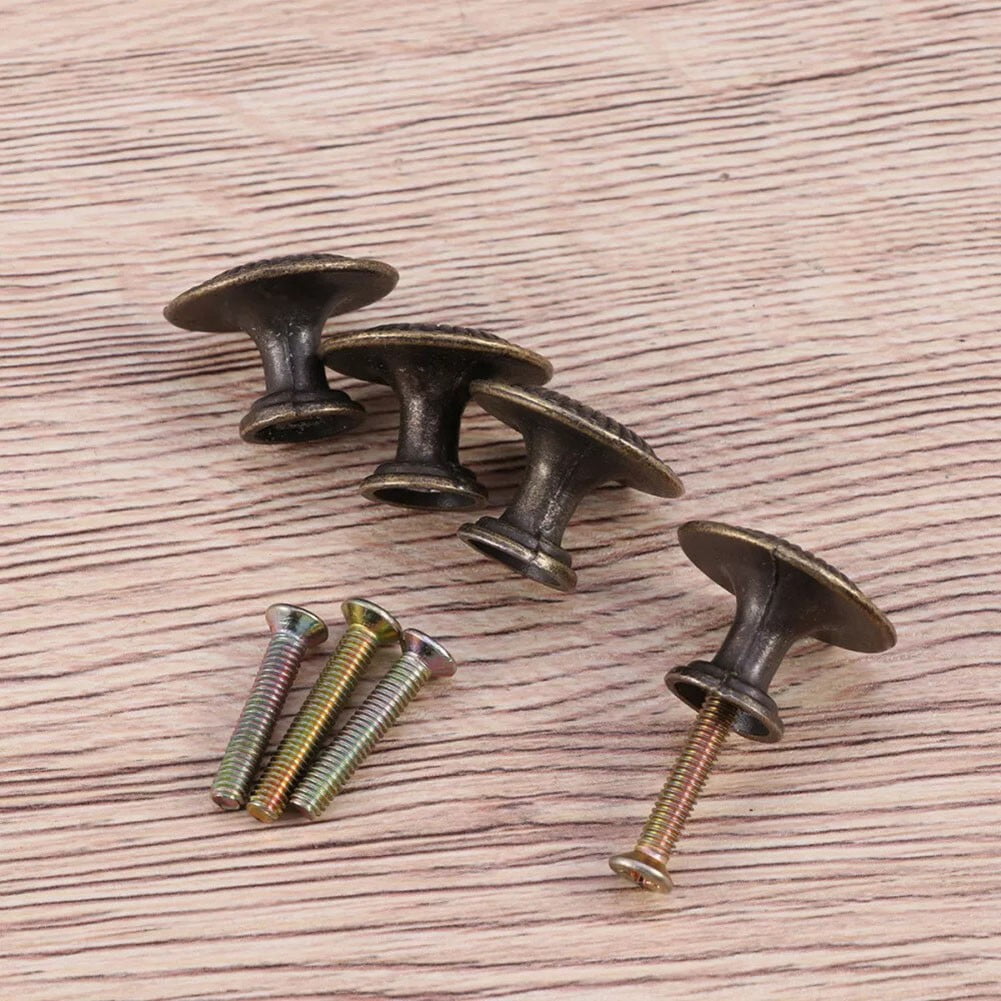 Antique Style Cabinet Knobs Set Of 4 Vintage Drawer Pulls Black Handles V1189-LWWAL-20260327-04112