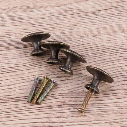 Antique Style Cabinet Knobs Set Of 4 Vintage Drawer Pulls Black Handles V1189-LWWAL-20260327-04112