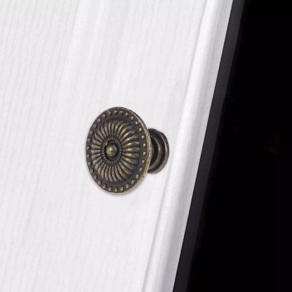 Antique Style Cabinet Knobs Set Of 4 Vintage Drawer Pulls Black Handles V1189-LWWAL-20260327-04112