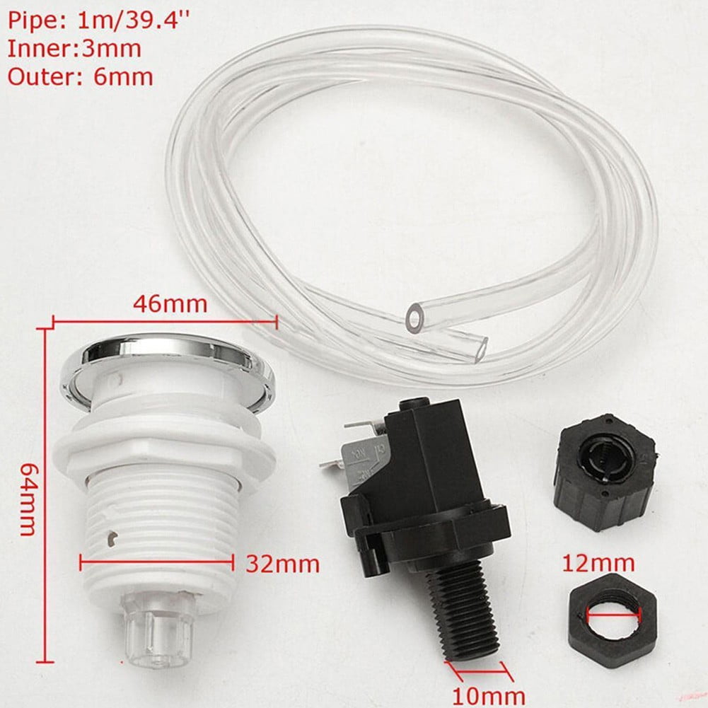 Pneumatic Switch on Off Push Air Switch Button 32mm For Bathtub Spa Waste Garbage Disposal Switch 125-250V 16A V1189-LWWAL-20260327-04113