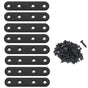Black Straight Brackets 304Stainless Steel Flat Brace Mending Plates with Screws 8Pcs V1189-LWWAL-20260327-04114