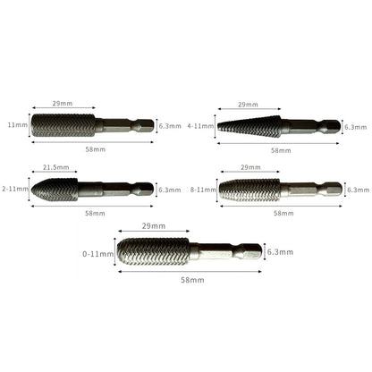 Hex Shank Rotary Steel File Drill Bits Burrs Grinding Grooved Sanding Engraving Tool Set for Metal Wood V1189-LWWAL-20260327-04116
