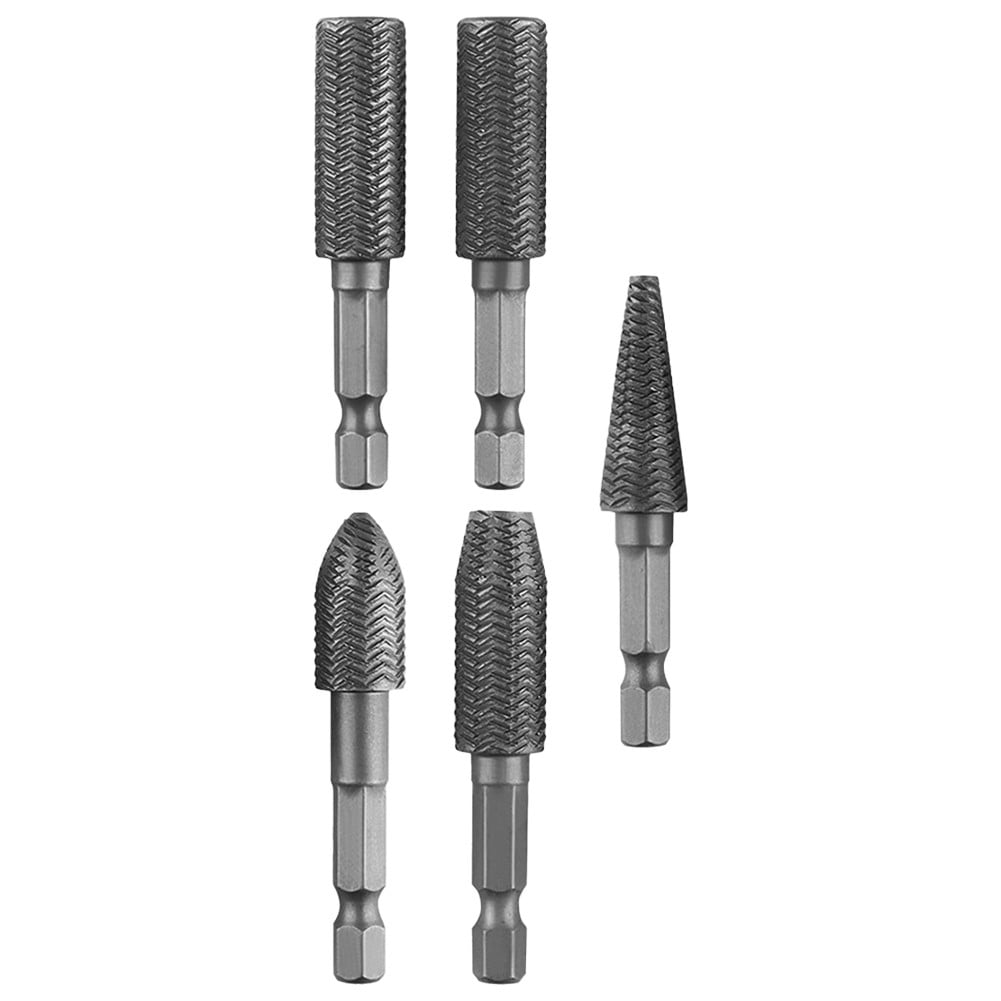 Hex Shank Rotary Steel File Drill Bits Burrs Grinding Grooved Sanding Engraving Tool Set for Metal Wood V1189-LWWAL-20260327-04116