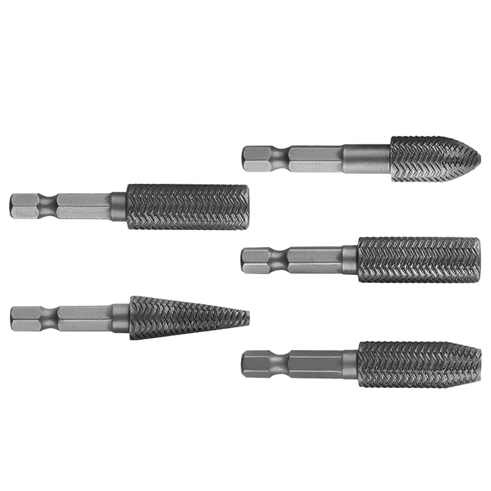 Hex Shank Rotary Steel File Drill Bits Burrs Grinding Grooved Sanding Engraving Tool Set for Metal Wood V1189-LWWAL-20260327-04116