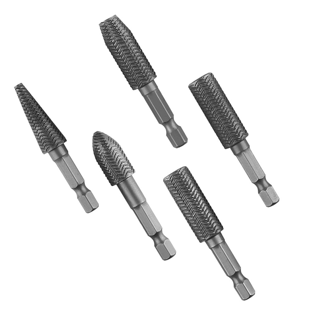 Hex Shank Rotary Steel File Drill Bits Burrs Grinding Grooved Sanding Engraving Tool Set for Metal Wood V1189-LWWAL-20260327-04116