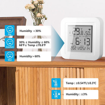 1Set Wifi Thermometer with Usb Cable for Tuya Smart Wifi Thermometer Hygrometer Indoor Room Digital V1189-LWWAL-20260327-04117
