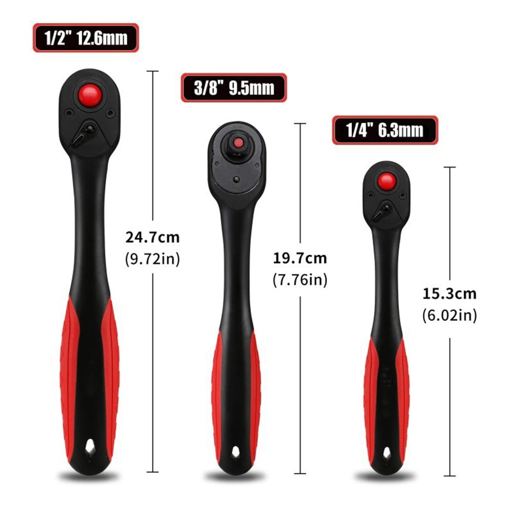 72 Tooth Ratchet Wrench Driver Quick-Release Socket Wrench 9.5Mm Fangkenuo 6.35Mm V1189-LWWAL-20260327-04120