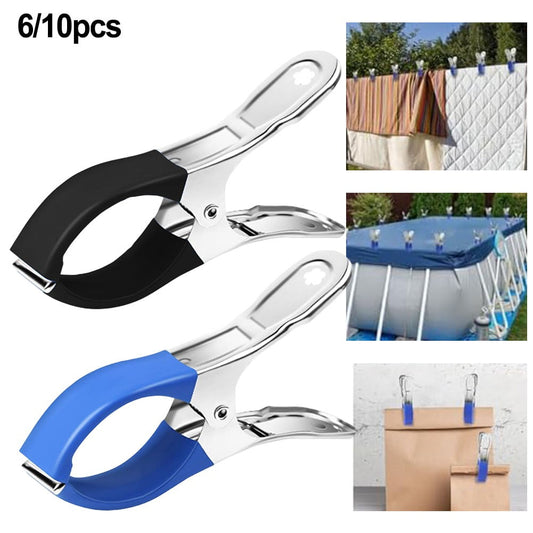 Windproof Pool Cover Clips 30Pcs For Above Ground And Hard Edged Pools-6Pcs Blue 6pcs black V1189-LWWAL-20260327-04125