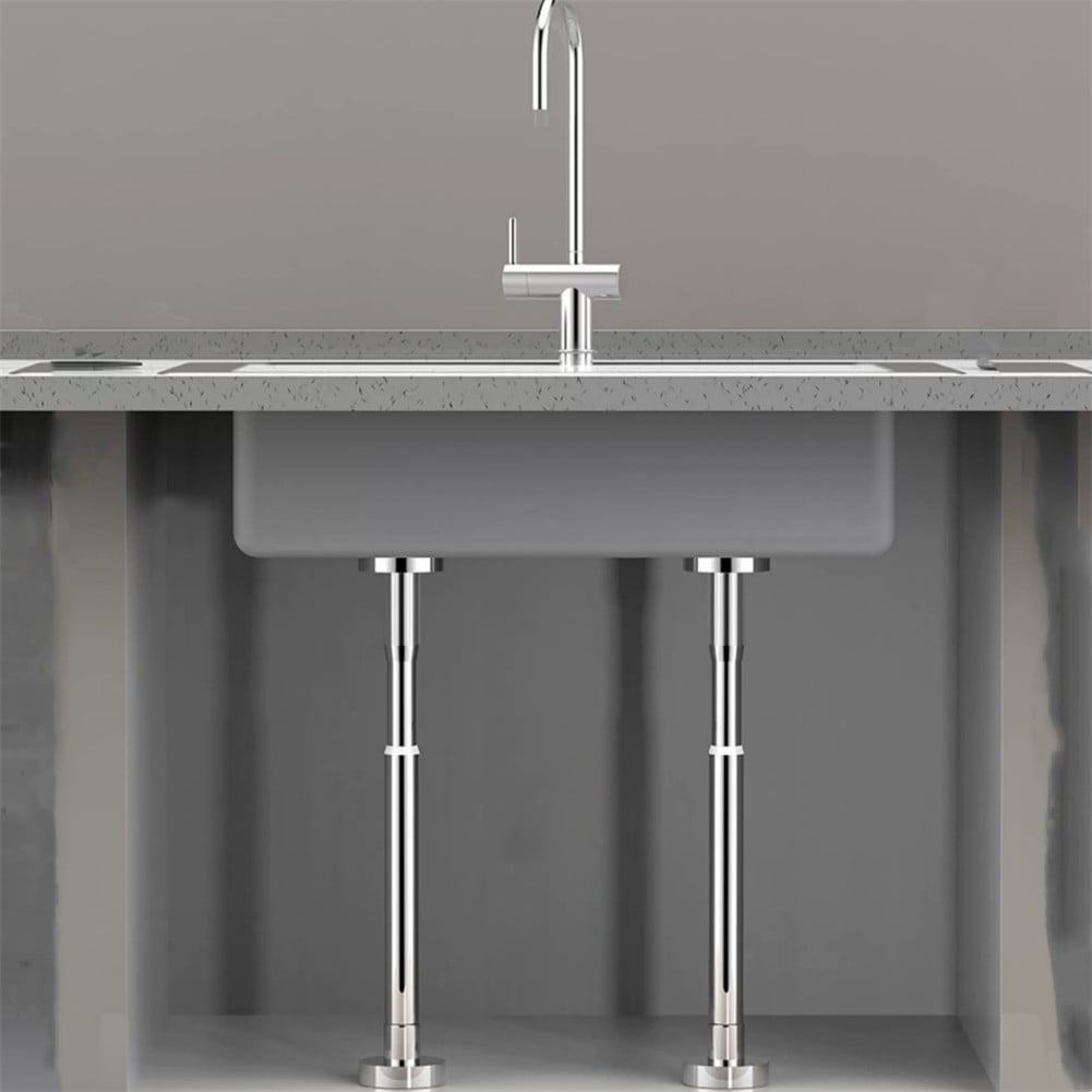 2Pcs Kitchen Sink Brackets Stainless Steel Adjustable Kitchen Sink Bracket Bottom installation Support Legs V1189-LWWAL-20260327-04146