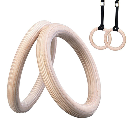 Wooden Gymnastics Rings Perfect For Strength And Conditioning Training 25Mm 19Cm V1189-LWWAL-20260327-04158