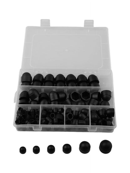 GLFS 145pcs Protective Cap for Screws Hexagonal Cover Cap Black for Nuts Screws Bolts V1189-LWWAL-20260327-04161