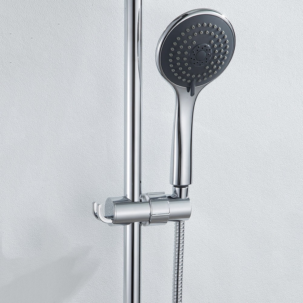 Adjustable Shower Head Holder With 2 Hooks Rotatable Handheld Shower Head Bracket For 16-27Mm Slide Rod V1189-LWWAL-20260327-04163