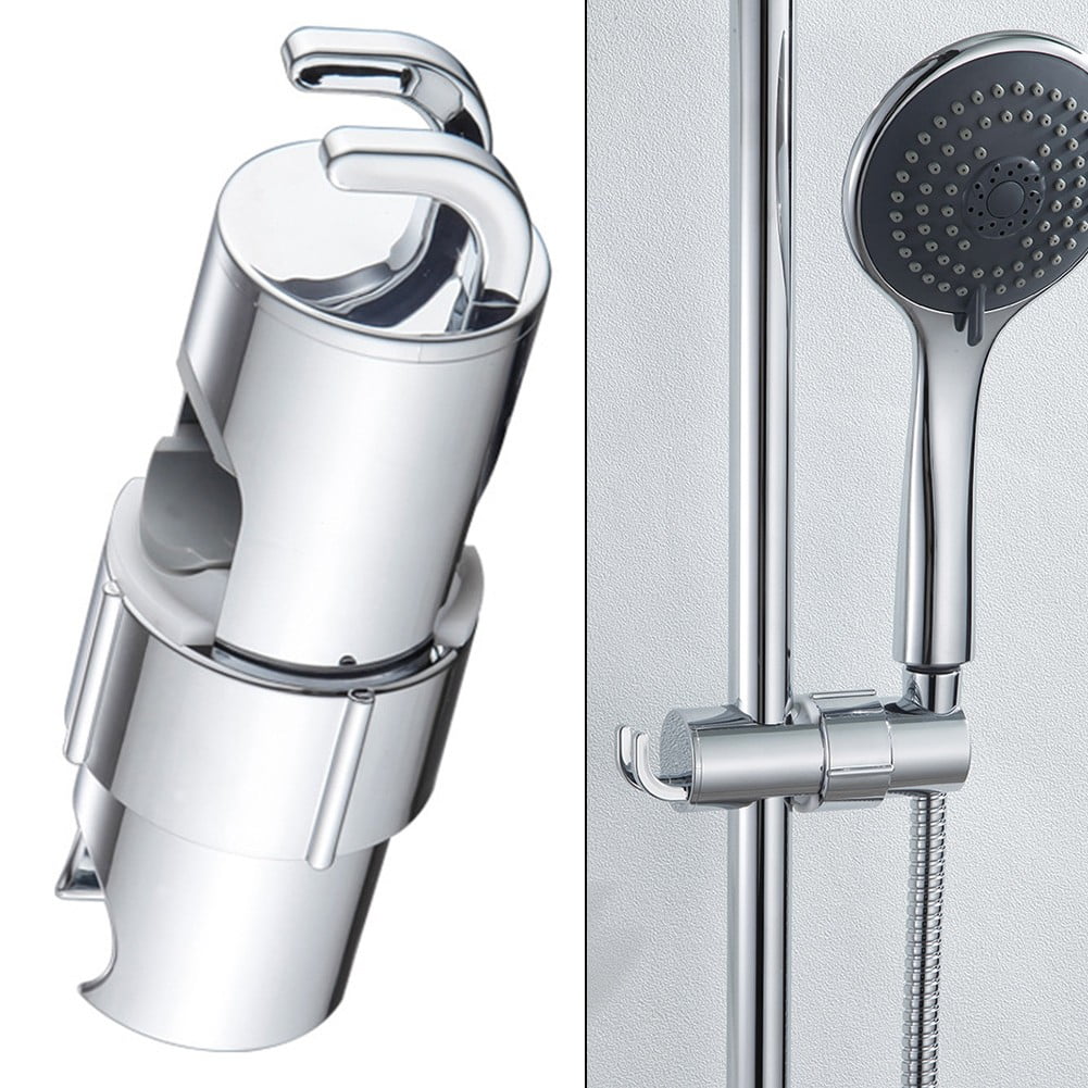 Adjustable Shower Head Holder With 2 Hooks Rotatable Handheld Shower Head Bracket For 16-27Mm Slide Rod V1189-LWWAL-20260327-04163