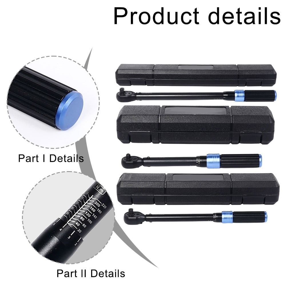 72-Tooth Adjustable Torque Wrench Mechanical 1/2 3/8 1/4In For Auto Repair Tools 3/8 (5-60Nm) V1189-LWWAL-20260327-04165