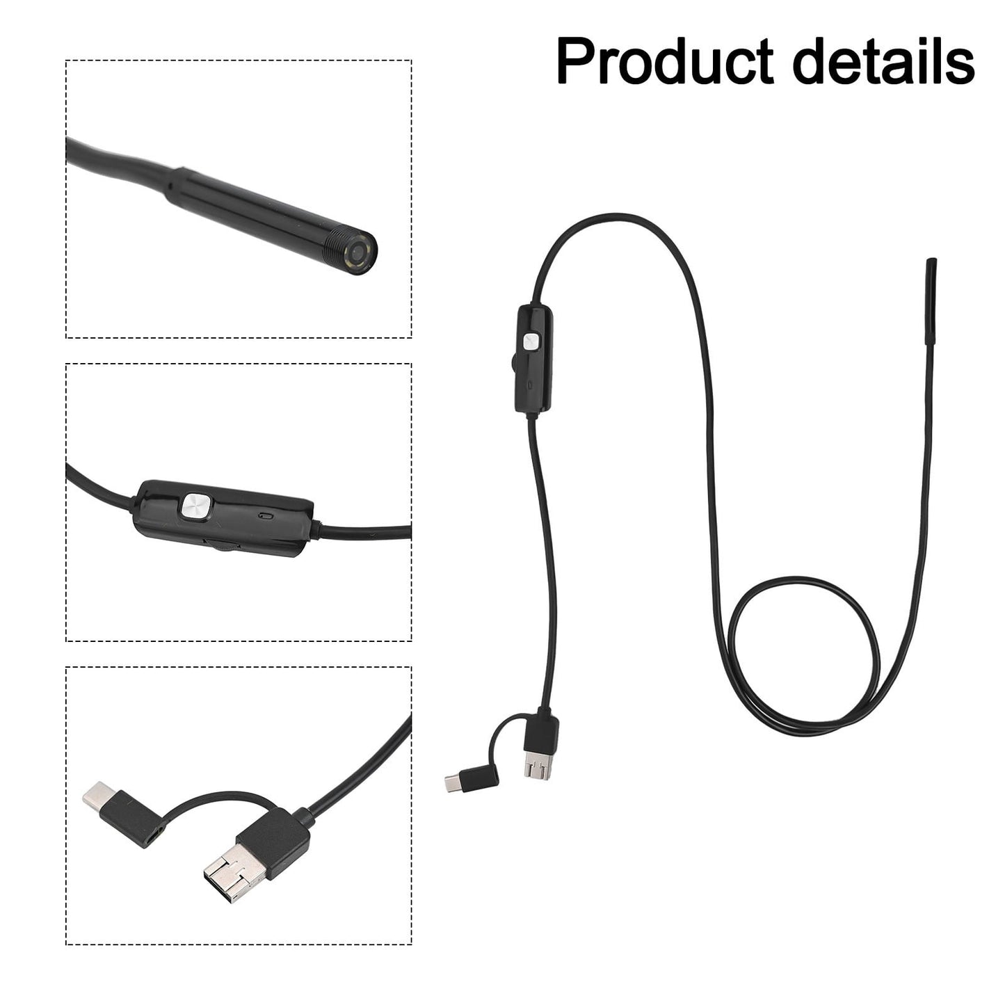 Hd Micro-Usb Type-C 3 In 1 Borescope 5.5Mm Smartphone Camera Endoscoop 1M Smile Home V1189-LWWAL-20260327-04171